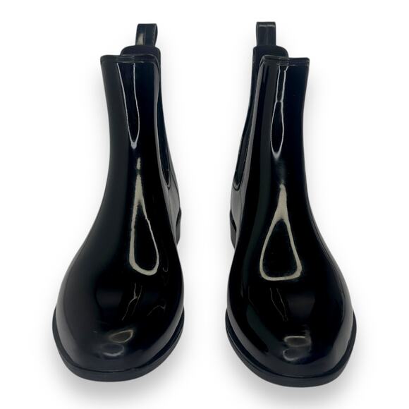 Lauren Ralph Lauren Women's Tally Rain Boots Size 6 Black PVC Chelsea Bootie - Picture 2 of 9